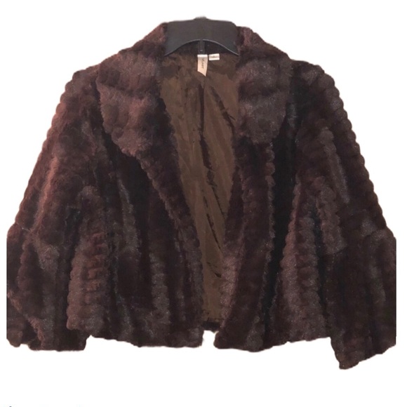 Tacera Jackets & Blazers - Tacera Faux Fur Unique Chocolate
